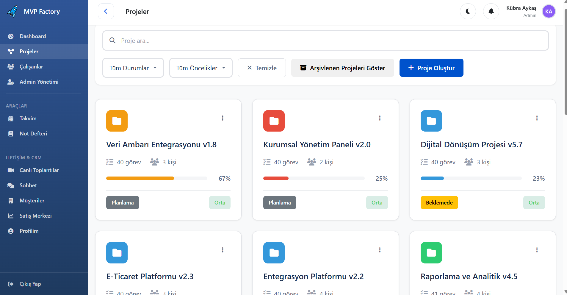 Project Management System Preview 1